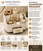 Elegant Cream Vanity Organizer