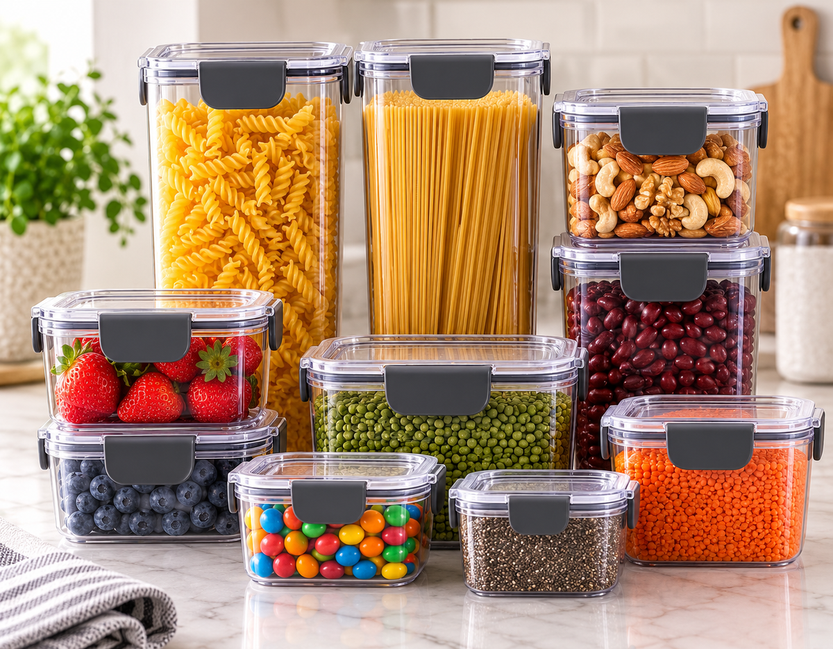 Stackable Pantry Storage Bins