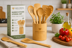 7-Piece Bamboo Kitchen Utensil Set