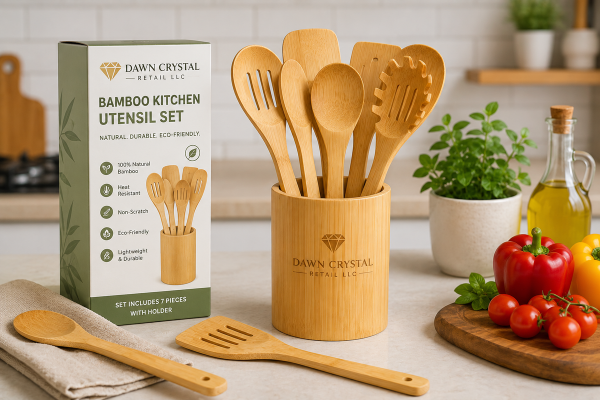 7-Piece Bamboo Kitchen Utensil Set
