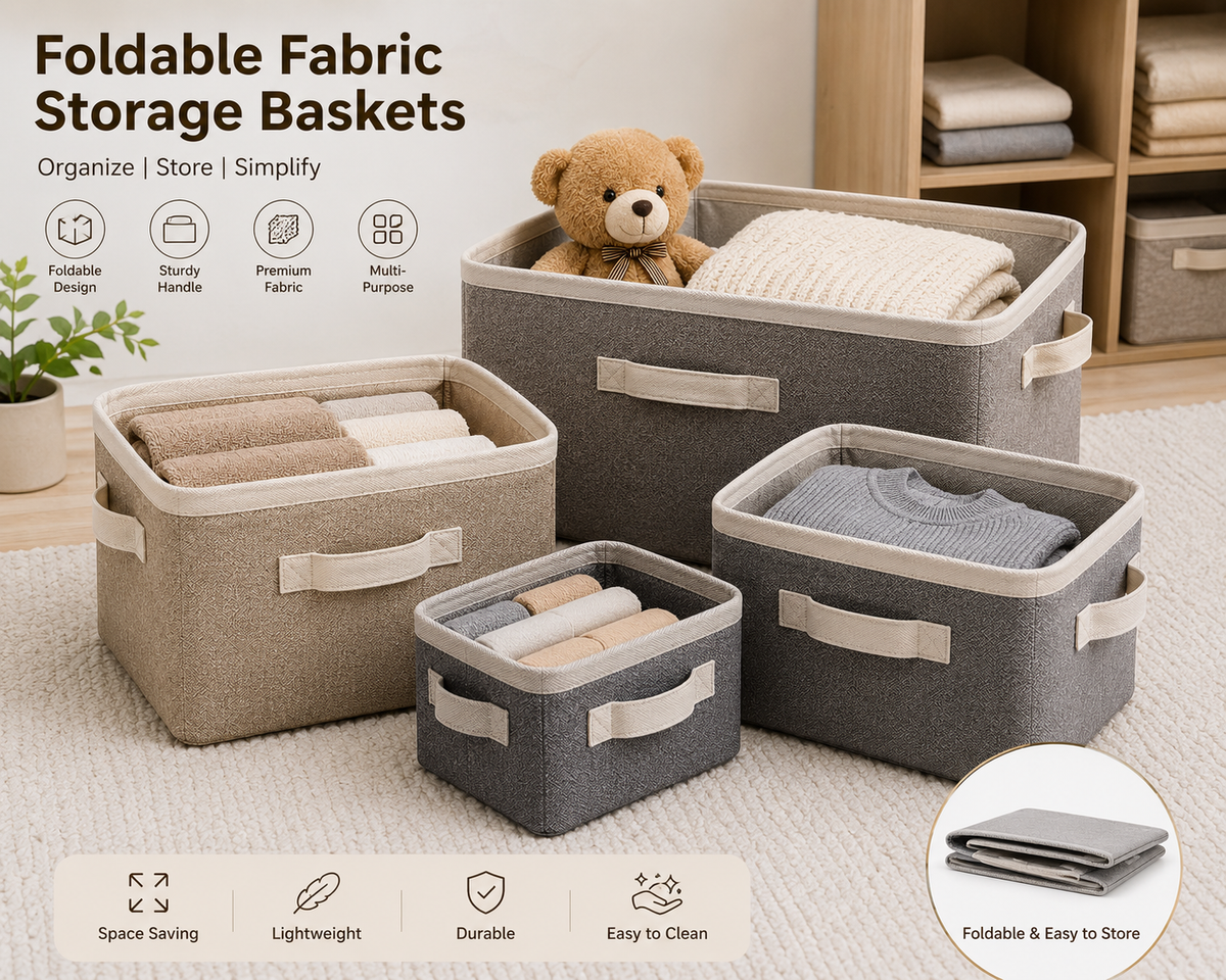 Foldable Fabric Storage Baskets