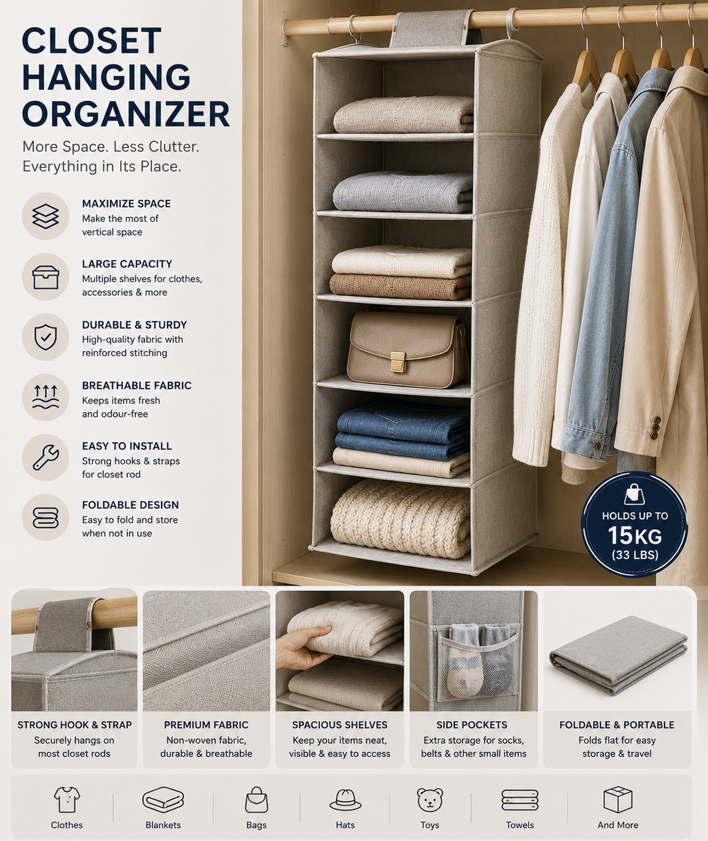 Closet Hanging Organizer