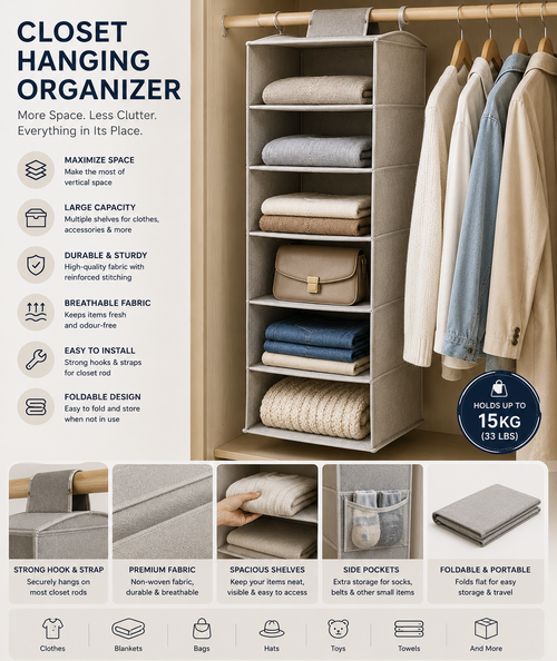 Closet Hanging Organizer