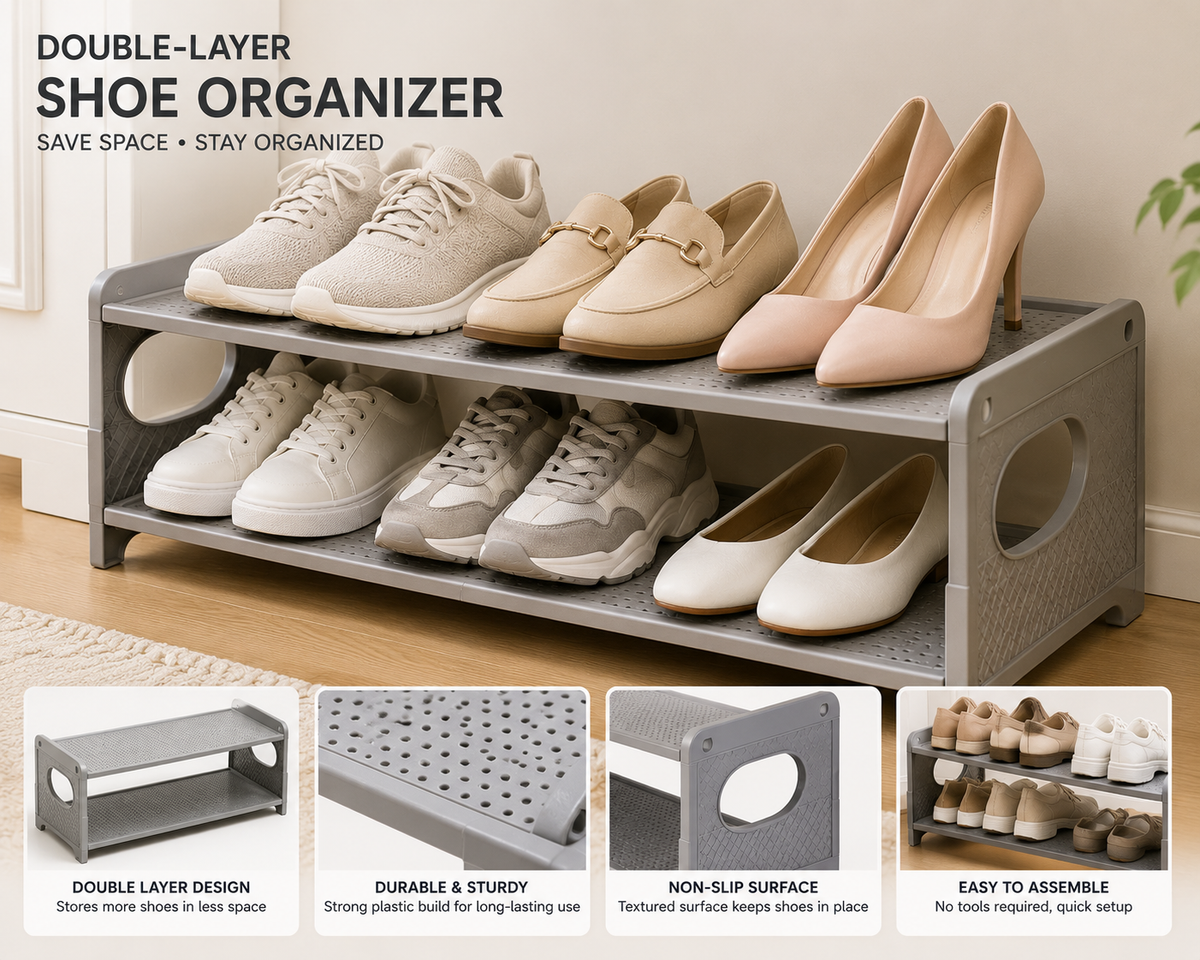 Double-Layer Shoe Organizer