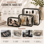 Clear Travel Cosmetic Bags Set