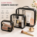 Clear Travel Cosmetic Bags Set